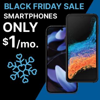 Black Friday Sale at Cellcom - Smartphones for only $1 a month banner