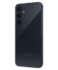 The back angled view of the Samsung Galaxy A35 in Awesome Navy